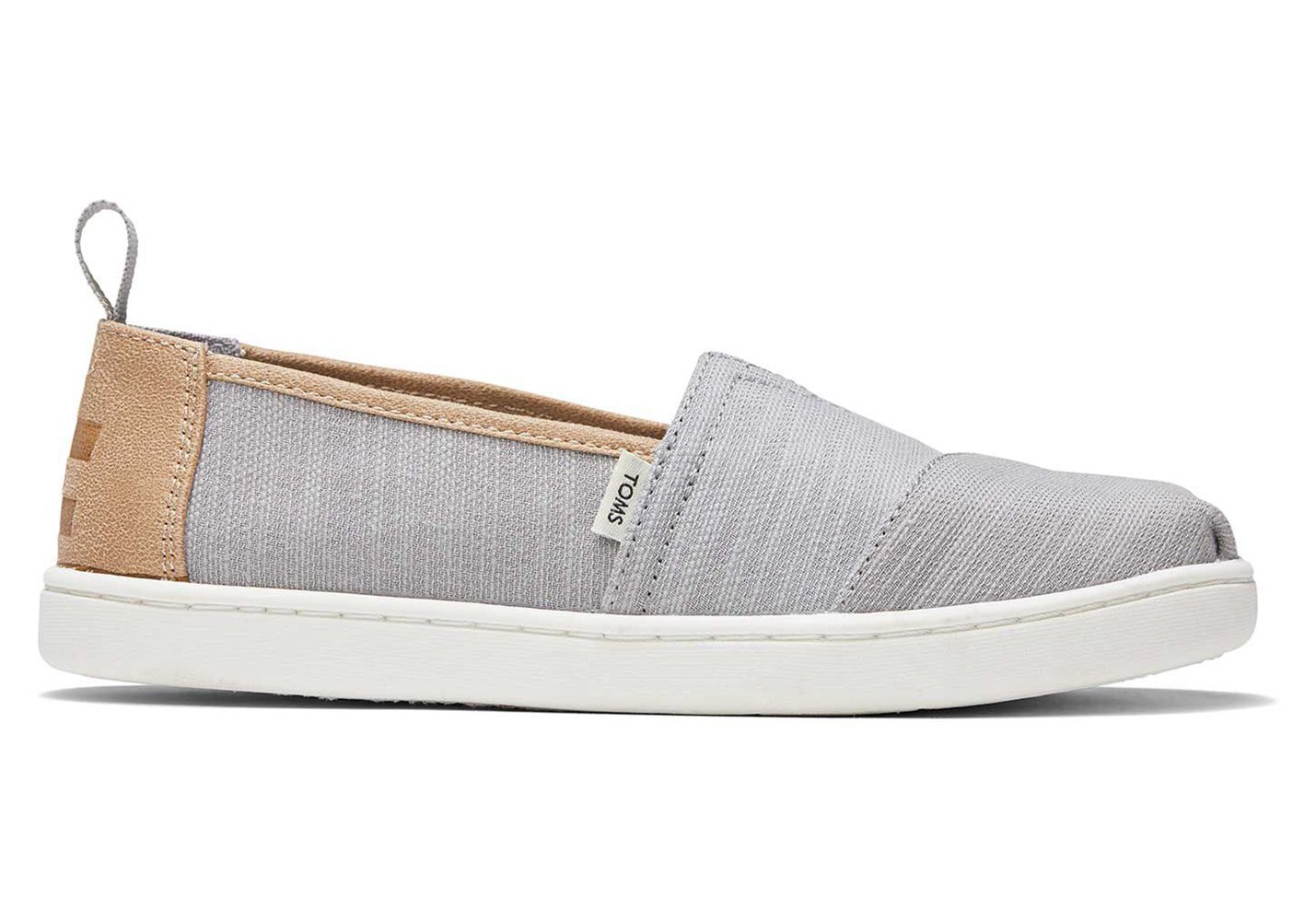 Toms Espadryle Dziecięce Szare - Alpargata Youth Woven - 24EBLCGVM